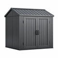 Abri de jardin en plastique gris 200x130x210 cm