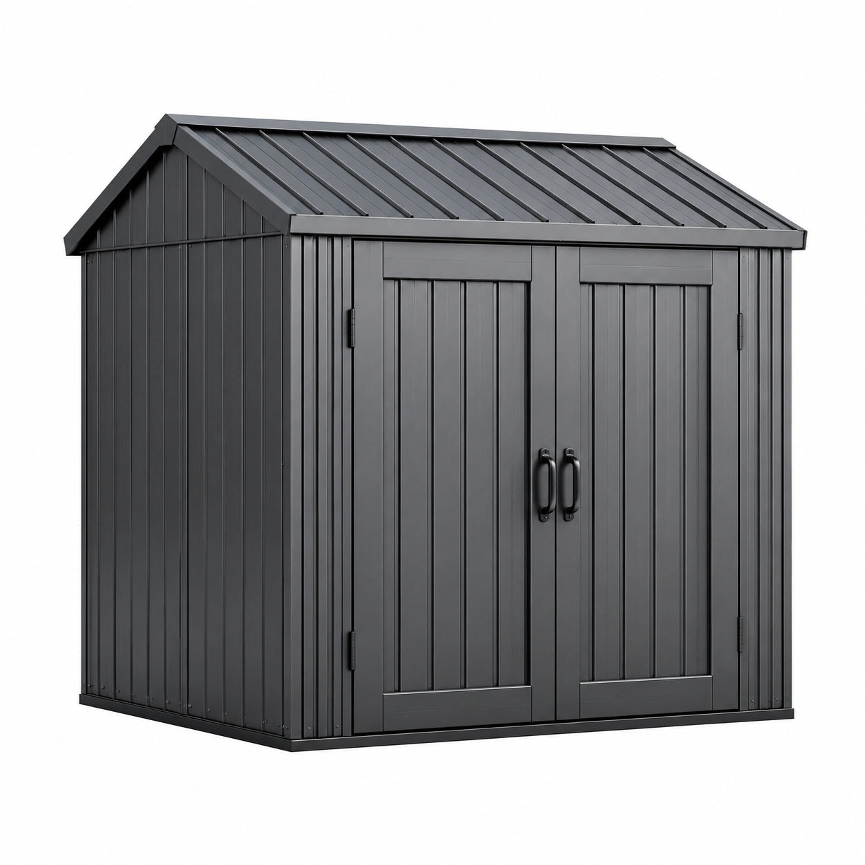 Abri de jardin en plastique gris 200x130x210 cm