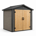 Abri de jardin en résine avec portes en bois composite 200x130x220 cm