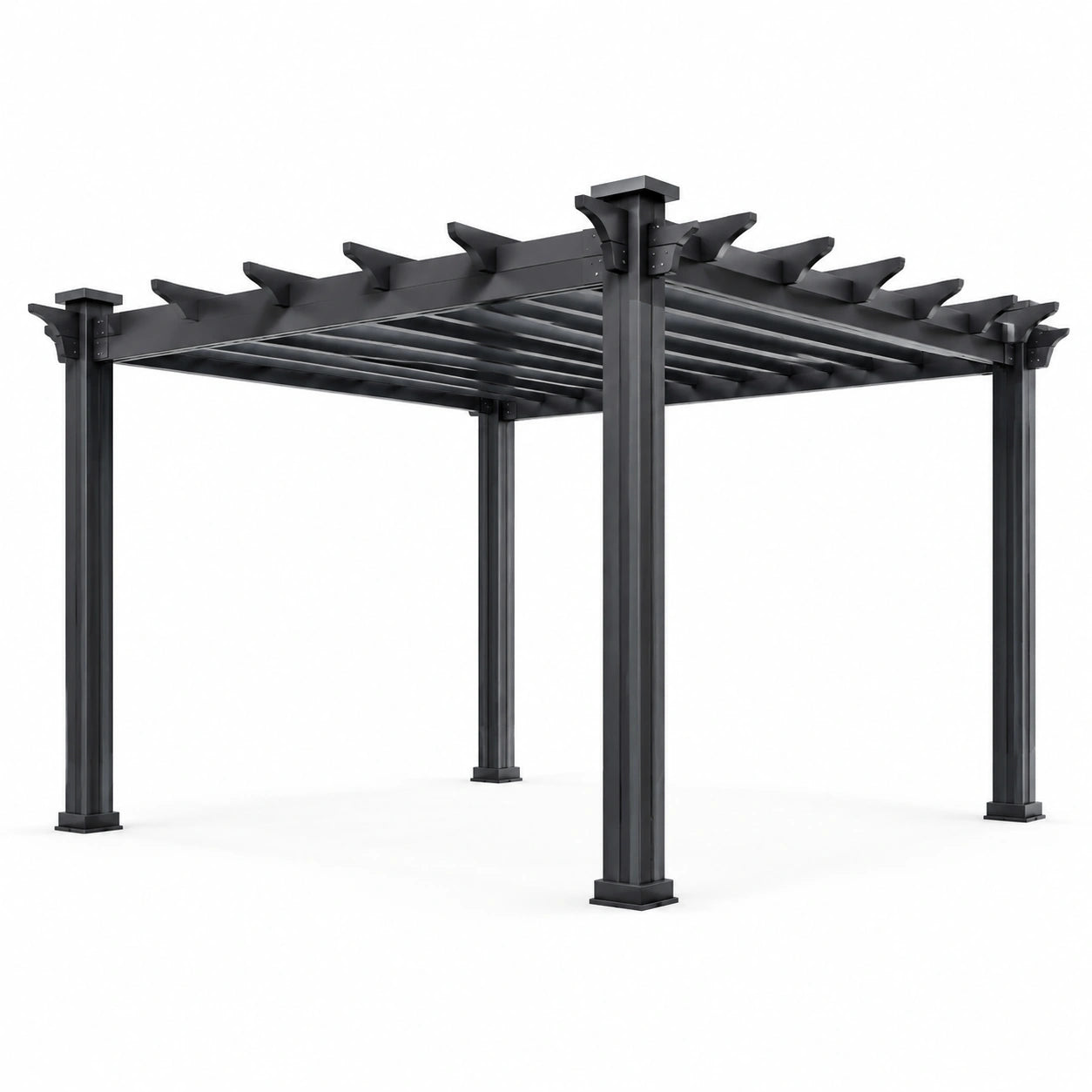 Pergola en métal noir 300x300x250 cm