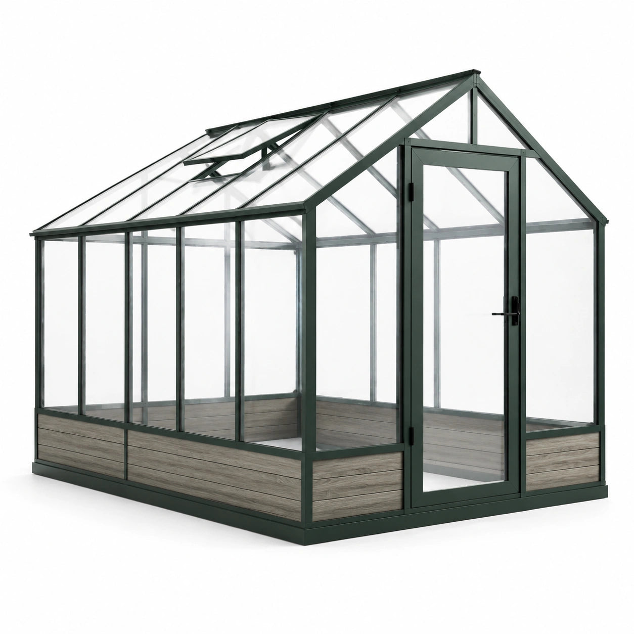 Serre de Jardin en Aluminium et Verre Trempé 4 mm Vert