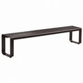 Banc extérieur en métal marron 180x30x45 cm