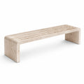 Banc en pierre de travertin beige 160x40x45 cm