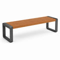 Banc en bois de teck avec cadre en métal 180x45x40cm